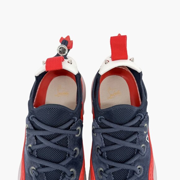 Christian Louboutin Arpoador Navy Blue Suede Sock Sneakers Size 37 US 7 Women's - Picture 5 of 16